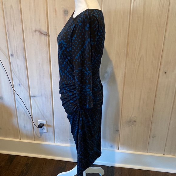 White House black market black with blue jewel print dress NWT - Picture 3 of 7